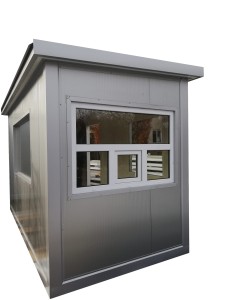 Portiernia 200 cm x 400 cm z WC  (portiernia, stróżówka, kiosk) - wariant 28