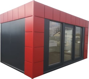 PAWILON BIUROWY 500 cm x 300 cm z wc  (kontener handlowy, pawilon biurowy) - wariant 61