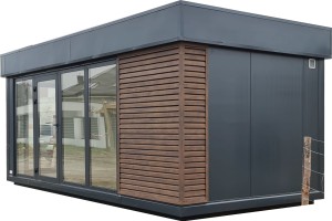 Pawilon 600 cm x 300 cm z WC  (portiernia, stróżówka, kiosk) - wariant 68