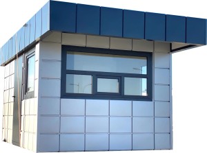 Pawilon 400 cm x 300 cm z WC  (portiernia, stróżówka, kiosk) - wariant 69