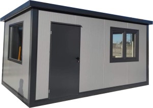 PORTIERNIA 500 cm x 300 cm  - pomieszczenie ochrony (portiernia, stróżówka, kiosk, altanka) - wariant 71