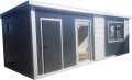 Pawilon 800 cm x 300 cm z WC - portiernia | stróżówka | kiosk  - wariant 72