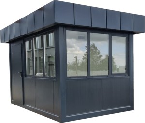Pawilon 250 cm x 400 cm z WC  (portiernia, stróżówka, kiosk) - wariant 80