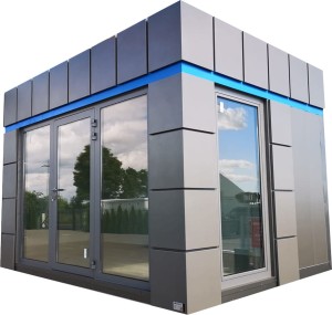 PAWILON BIUROWY 400 cm x 300 cm (pawilon handlowy, kiosk, kontener biurowy) - wariant 81