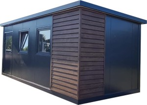 Pawilon 600 cm x 300 cm z WC  (portiernia, stróżówka, kiosk) - wariant 84