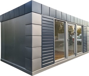 PAWILON BIUROWY 600 cm x 300 cm z wc  (kontener handlowy, pawilon handlowy) - wariant 93