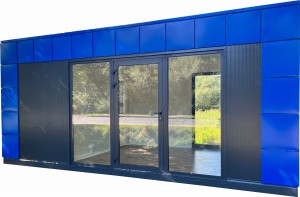 PAWILON BIUROWY 600 cm x 300 cm z wc  (kontener handlowy, pawilon handlowy) - wariant 97
