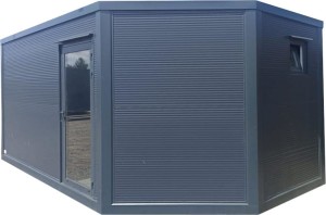 Pawilon 600 cm x 300 cm z WC  (portiernia, stróżówka, kiosk) - wariant 115
