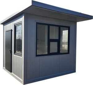Pawilon 300 cm x 285 cm z WC  (portiernia, stróżówka, kiosk) - wariant 119